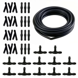 Windshield Washer Hose Kit,4M Rubber Hose with 36 Pcs Leak-Proof Connectors,Fits Washer Pumps & Nozzles for Most Cars, Trucks, SUV