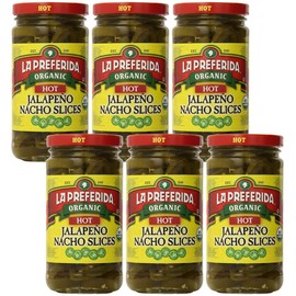 La Preferida Organic Jalapeno Nacho Slices, Hot, 11.5 OZ (Pack of 6)