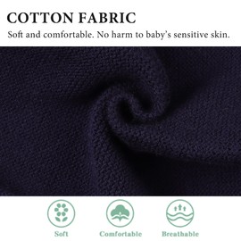 Pesaat Knitted Baby Boys Girls Scarf Autumn Winter Toddler Scarves Warm Round Neck Warmer Infant Toddler Kids(Navy)