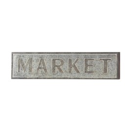 Deco 79 22666 Wall Sign, Black/Gray/White