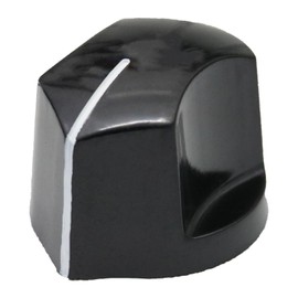 6.4mm Round Hole Large High Torque Black Machine/Amplifier Control Knob Pack of 5