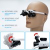 Loupe Magnifier Glasses Head Mount with LED Light Adjustable Glasses