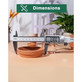 vensovo Small Terracotta Pot Plant Saucer - 32 pcs Mini Round Plant Pot Saucers, Tiny Clay Plant Trays Perfect for 2inch 2.5inch Flower Plant Pot with Drainage Hole and Great for Indoor Outdoor