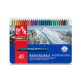 Creative Art Materials Caran D'ache Neocolor Ii Water Soluble Wax Pastel Set 40/Pk