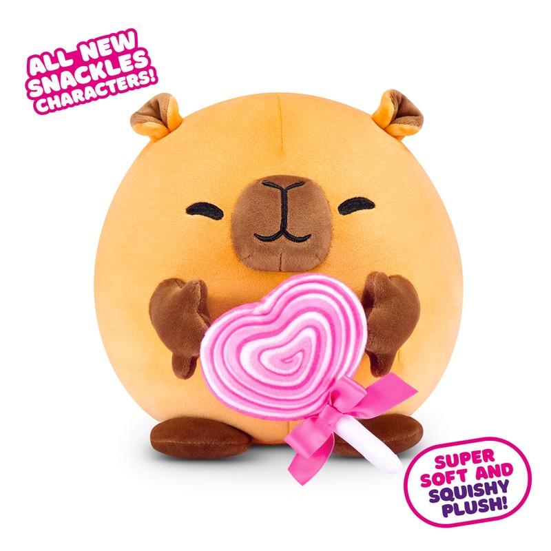 Snackles 8-inch Plush Valentine's Edition by ZURU, Cuddly Squishy Comfort
