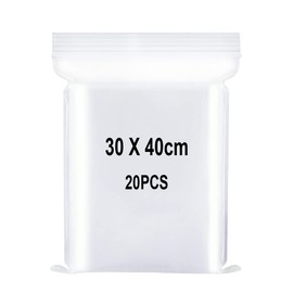 Resealable Clear Plastic Bags, Sealed Bag, Storage Bag, Press Seal Bags, Thickening and Durable, Apply to Craft Supplies, Kosmetische, Clothing Storage ect. 11.8x15.7"(30x40cm) 20PCS