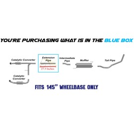 Exhaust Extension Pipe Compatible for 2004-2008 Ford F-150 4.6L | 04-08 F-150 5.4L | Stainless Steel | Northeastern Exhaust | Free Clamps Included | Direct Fit