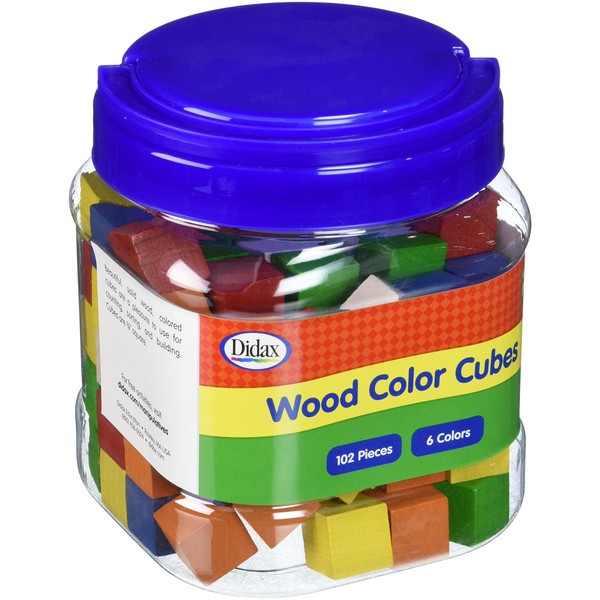 Didax Educational Resources Color Cubes, Wooden, 102 Pcs