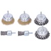 6Pcs Twisted Wire Brush Steel Metal Deburring Grinding Rust Removal