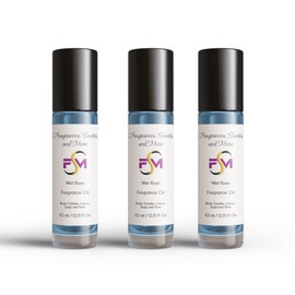 Wet Kisses Fragrance Oil - 3 Bottles 0.33 Fl Oz Glass Roll On (10ml)
