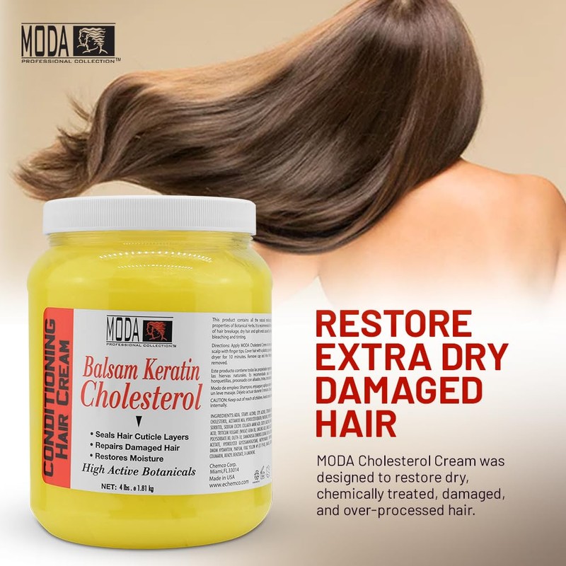 MODA - Cholesterol Deep Conditioning Hair Cream with Keratin, Panthenol,