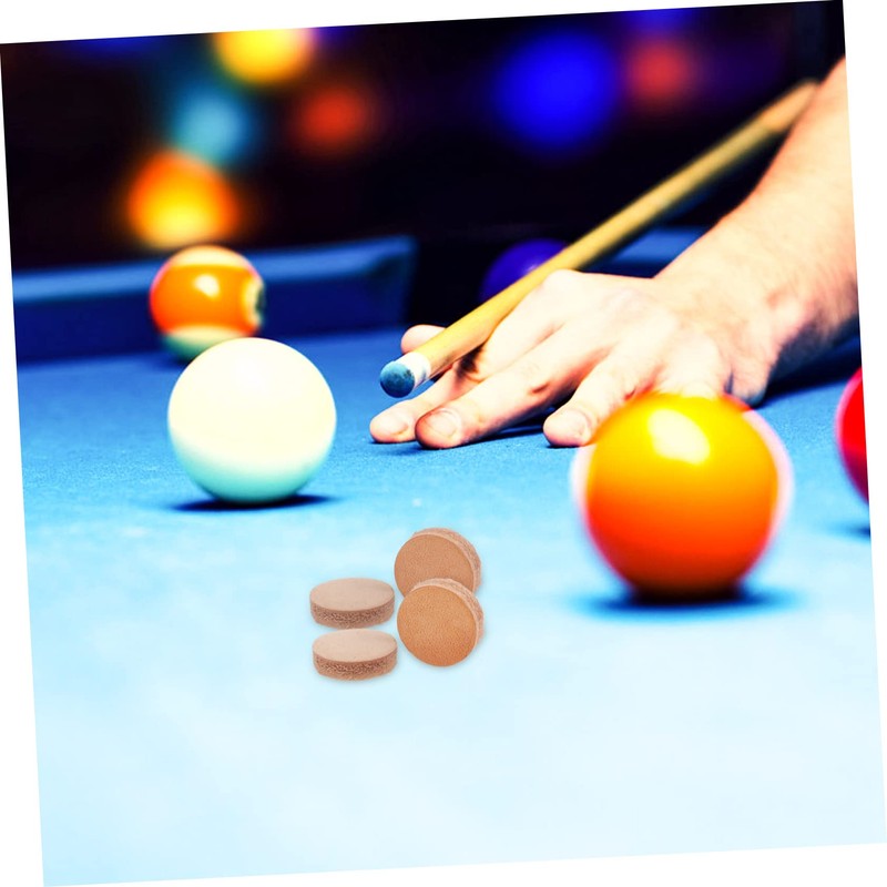 KOMBIUDA 20pcs Billiard Pool Stick Tips Leather Tips for Enhanced