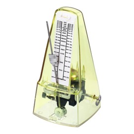 MECCANIXITY Mechanical Metronome,High Accuracy Musical Timer Universal Metronome for Piano Guitar Violin Ukulele Player,Transparent Yellow