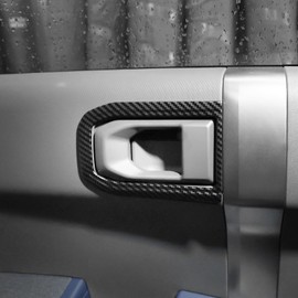 FUEISOF For Kia EV3 2025 Car Internal Door Handle Trim Protection Frame Cover 4 Pieces (Carbon Fibre)