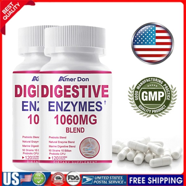 Amer Don Daily Digestive Enzymes with Prebiotics Probiotics 240 capsules