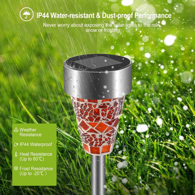 Solar Lights Outdoor Decorative, Solar Garden Lights Stakes, Flower Bed