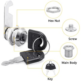 (Pack of 10) Mailbox Turning Tongue Lock File Cabinet Lock 20mm Open Type