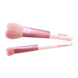 KIHITSU Kumano Brush Heart Set (Powder Brush, Eye Shadow Brush), Pink, G-15P Makeup Brush