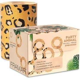 Framar Leopard Embossed Hair Foil, Hair Foils for Highlighting, Foils for Highlights, Hairdressing Foil for Hair Highlights, Highlighting Foil, Framar Foil Sheets, Hair Foils for Colouring – 320F