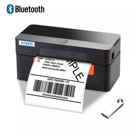 VRETTI 4x6 Wireless Bluetooth Thermal Shipping Label Printer For Smart Phone - Only 1 Label Printer