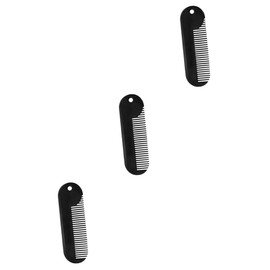 Angoily 3pcs Portable Styling Comb Men Pocket Mini Grooming Bristle Trimming Beard Porter Combs Hair Comb Metal Sweater Comb Salon Gadget Portable Comb Metal Fine Tooth Comb Black