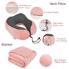Travel Pillow and Blanket Set & Foot Rest, Memory Foam