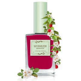 NATURABLOOM Breathable Premium Long Lasting Nail Polish (Raspberry Sorbet) - Vegan & Toxin-Free