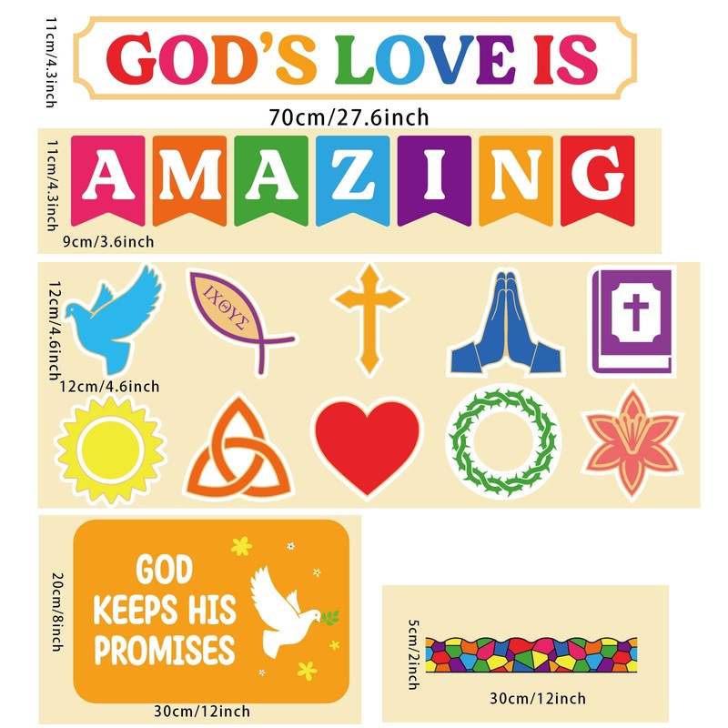 God's Love is Amazing Christian Bulletin Board Decorations Religious Classroom