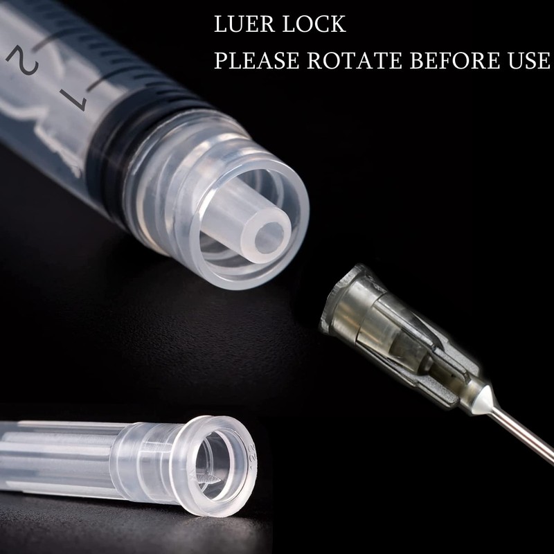 DM YOSLEB 100 Pack 5ml/cc Plastic Luer Lock Syringa with