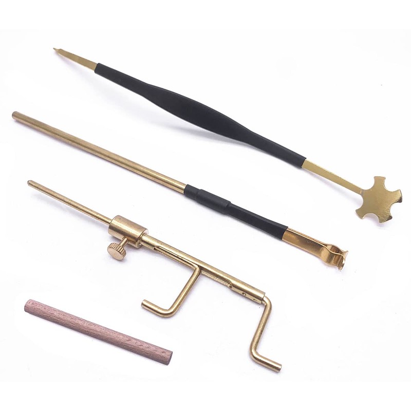 TUOREN Gold Violin Sound Post Tool Set Include S Style