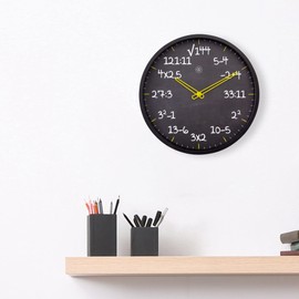 NexTime Wall Clock, Black, One Size