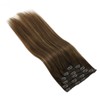 Sunny Clip in Hair Extensions Real Human Hair Hair Chocolate
