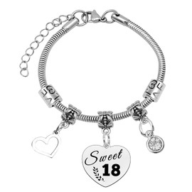 Happy 18th Birthday Gift Bracelet Happy Birthday Gifts 18th Birthday Gifts for Her 18 Year Old Girl Birthday Gifts Unique 18th Birthday Gifts for Daughter Niece Friend Sister Christmas Jewelry