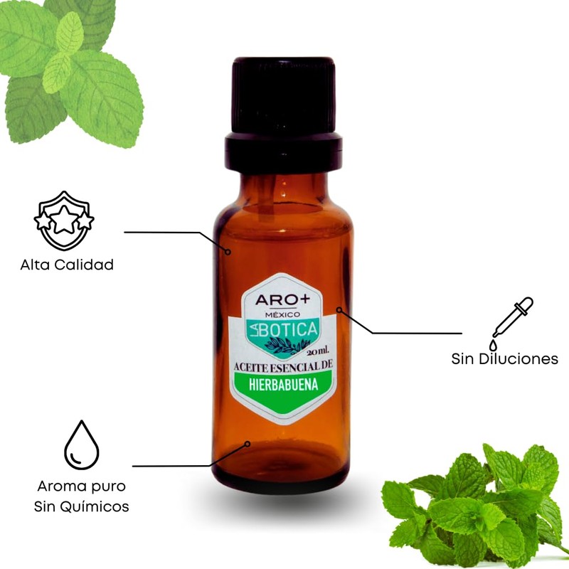 Aceite Esencial de Hierbabuena Natural Puro Aromaterapia
