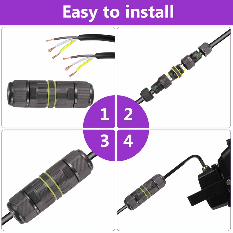 DMiotech 10 Pcs Waterproof Junction Box Electrical Cable Connector M20