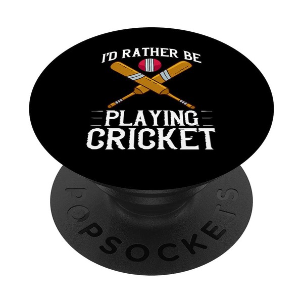 Cricket Game Player Ball Bat Coach Cricketer PopSockets Swappable PopGrip