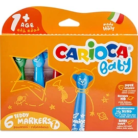 Carioca C4742815 1 42815 – Marker Teddy Bear, Sortiert, 6 Stück (1er Pack)