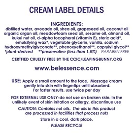 Bel Essence Intensive Anti-Wrinkle Cream for Face & Neck - Hydrating Anti-Aging Moisturizer Reduces Fine Lines - Day/Night All Natural Face Cream for Normal to Dry Skin - 1.5 Oz