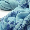 TrendsBlue Elegant Viscose Cross Floral Frayed End Scarf Wrap, Light