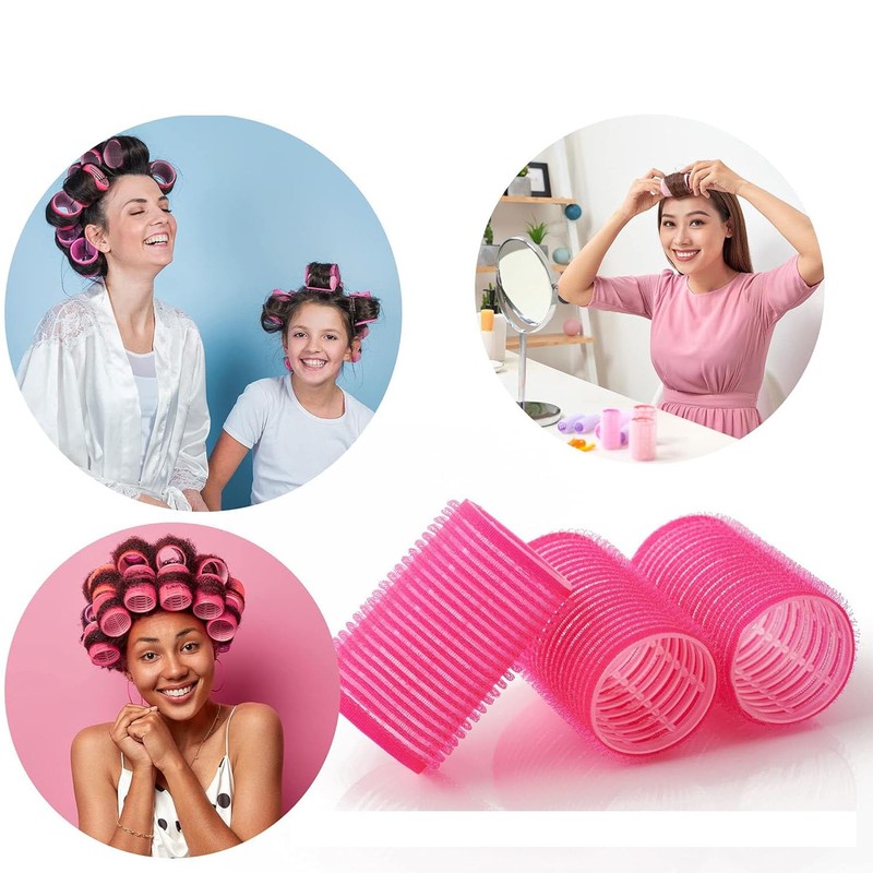 LIDOUK Hair Rollers Self Holding Rollers Gripping Sticky Rollers Self