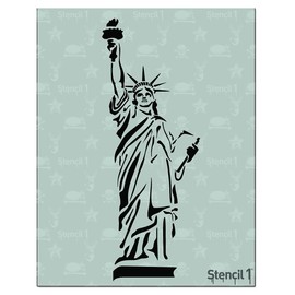 Stencil1 Statue of Liberty Stencil - Reusable Mylar Template Wall Art Vintage Decor DIY - American Statue of Liberty City Decor Stencils for Painting Template Size 8.5" x 11"