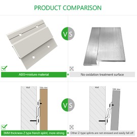 Z-Clamps, Used to Hang French Splint Picture Hanger Hardware kit, Wall Bracket Interlocking Wall Bracket Hardware kit, Used to Hang Mirrors, Panels, Shelves, headboards, Art Frames. (4" (6Pairs))