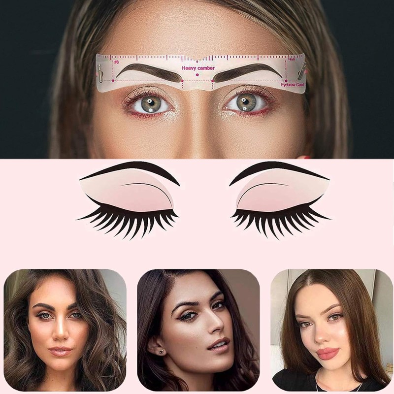 Stencil Shaper Kit, 12 Styles Eyebrow Shaper Kit with Eyebrow