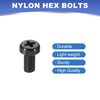 PATIKIL M4x8mm Black Nylon Bolts Plastic Nuts Full Thread Head