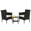 FDW FDW Outdoor Wicker Bistro Rattan Chair Conversation Sets with