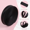 197 Inches Corset Ribbon Laces Elegant Black Straps for Dress