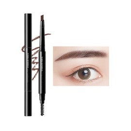 Eyebrow Pencil, Professional Eyebrow Pencil, Waterproof with Triangular Precision Tip, Eyebrow Pencil, Double Ended, Waterproof, Durable, Natural, Smudge-proof (Large Brown)