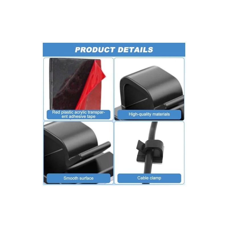 Clips Organizador de Cables Autoadhesivo,Soportes de Cable Adhesivos,para Gestión de