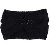 BYOS Womens Fashion Winter Cable Crochet Knit Headband With Adjustable