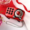 YUMEOUTU Vintage FM Radio with Retro Bluetooth Speaker Red Old